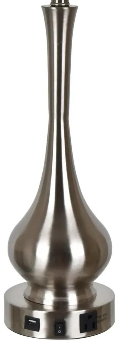 Crestview Camden Brushed Nickel Table Lamp