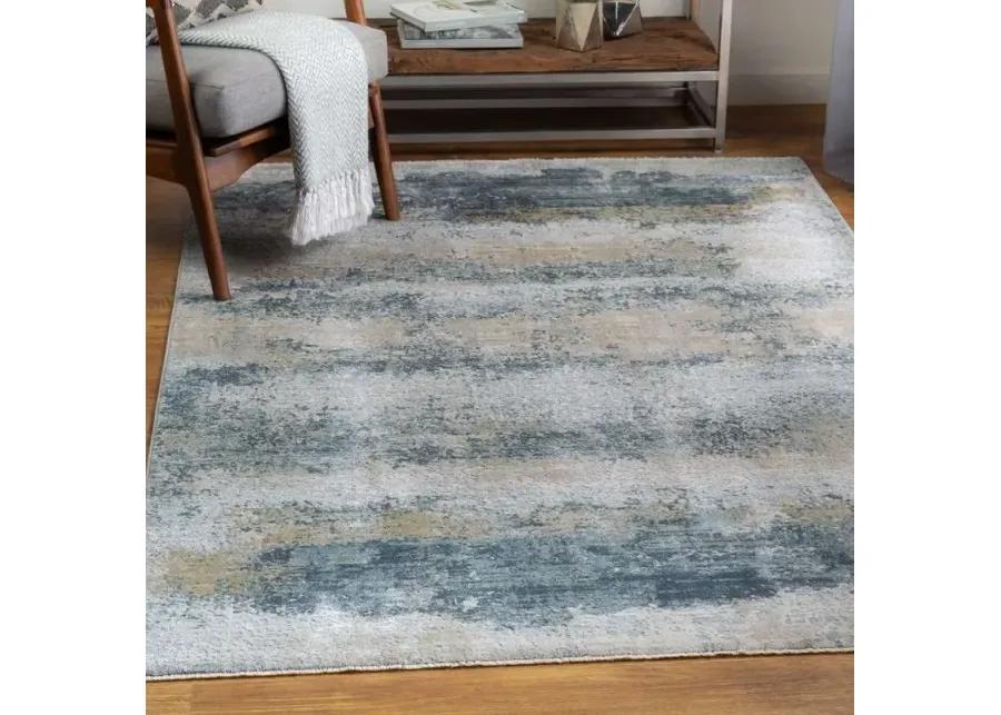 BREMEN LIGHT BROWN/LIGHT GRAY/NAVY/TAUPE 8 X 10 AREA RUG