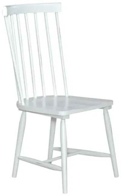 Liberty Furniture Capeside Cottage Porcelain White Spindle Back Side Chair