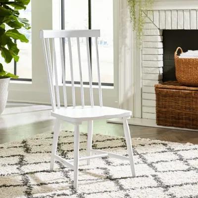 SPINDLE BACK SIDE CHAIR - WHITE - FARMHOUSE