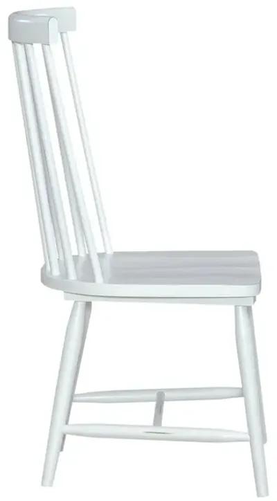 Liberty Furniture Capeside Cottage Porcelain White Spindle Back Side Chair