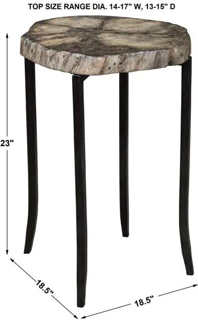 STILES AGED IRON RUSTIC ACCENT TABLE