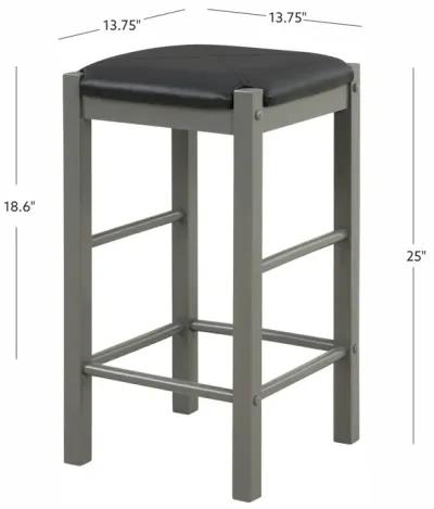 Linon Lancer Backless Counter Stool Grey