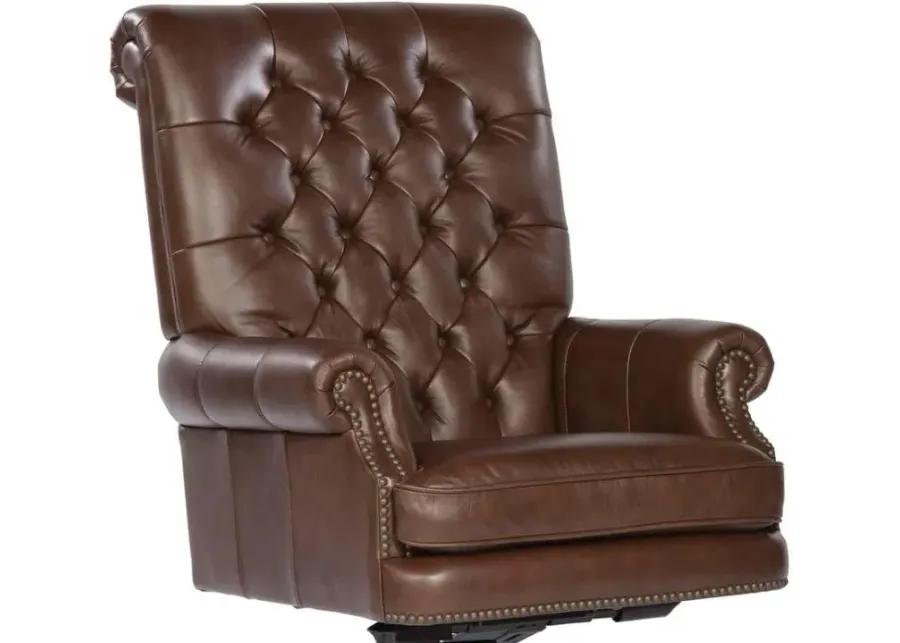 BROWN EXECUTIVE TUFTED OFFICE CHAIR