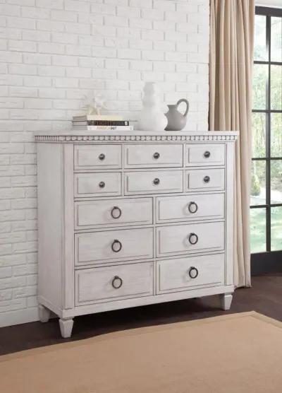 American Woodcrafters Salter Path White Master Chest