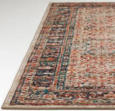 Dalyn Sunset Mosaic Warm Terracotta Medley with Teal Accents 5'X8' Area Rug