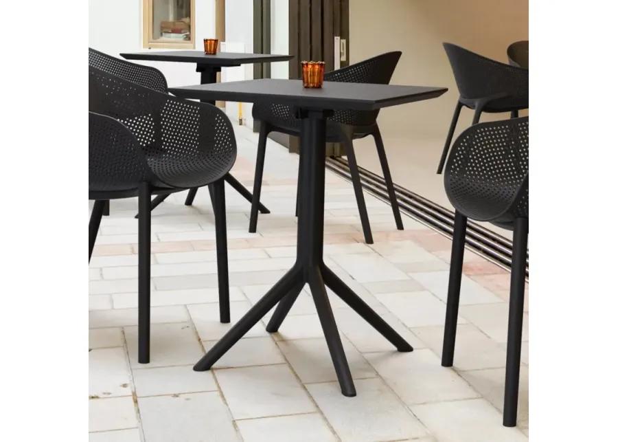 SKY SQUARE FOLDING TABLE 24" BLACK