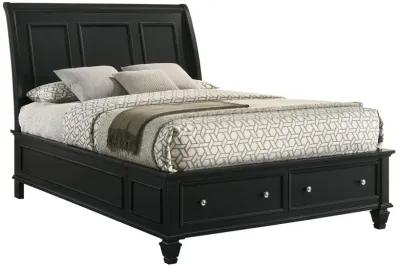 Coaster Sandy Beach Wood King Storage Panel Bed Black