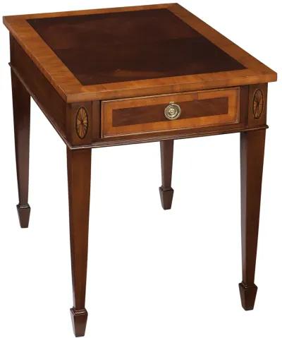 Hekman Mahogany Inset Rectangular End Table