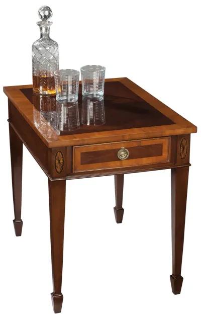 Hekman Mahogany Inset Rectangular End Table