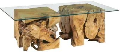 Hammary Square Root Table with Glass Top