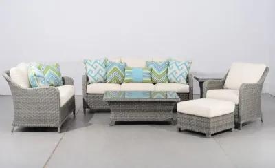 South Sea Outdoor Living Mayfair Loveseat with Canvas Canvas Cushions