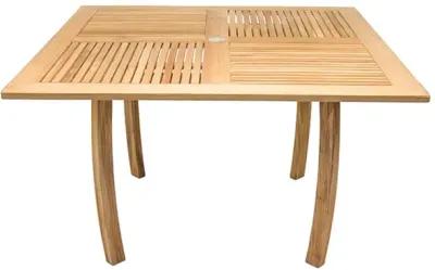 Royal Teak 50 Inch Square Outdoor Stationary Dolphin Dining Table