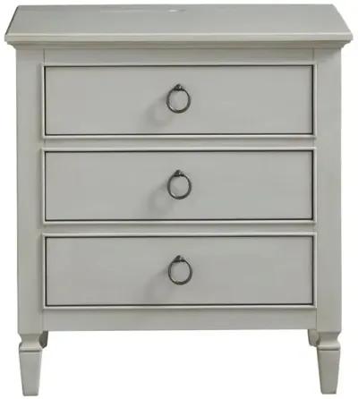 Universal Summer Hill French Gray 3-Drawer Nightstand