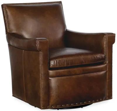 Hooker Furniture Swivel Club Leather Chair