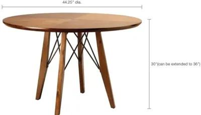 Olliix Ink+Ivy Pecan Clark Round Dining/Pub Table