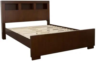 Coaster Jessica King Led Storage Bookcase Bed Cappuccino