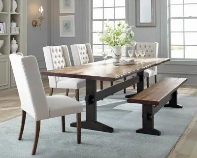 Coaster Bexley 90 Inch Live Edge Dining Table Natural Honey