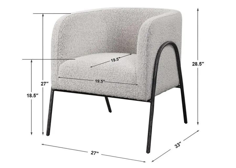 JACOBSEN GRAY BARREL CHAIR