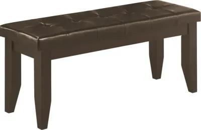 Coaster Dalila Leatherette Upholstered Wood Dining Bench Cappuccino