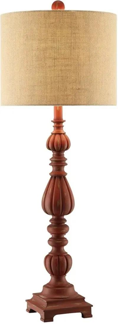 Crestview Slender Antique Red Avian Lamp