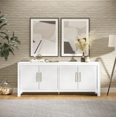 Gramercy 4-Door Accent Cabinet Blanc