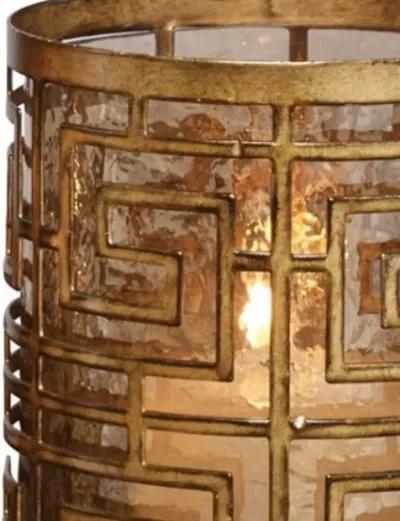 Uttermost Ruhi Antiqued Gold Hurricane Candle Holders