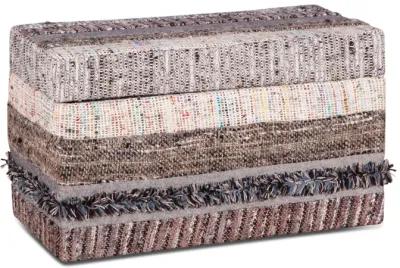 Home Trends Design Marrakech Upholstered Square Multi Color Storage Ottoman