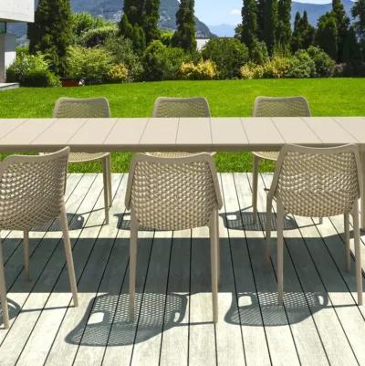 Compamia Air Extension Outdoor Dining Set 9-Piece Taupe