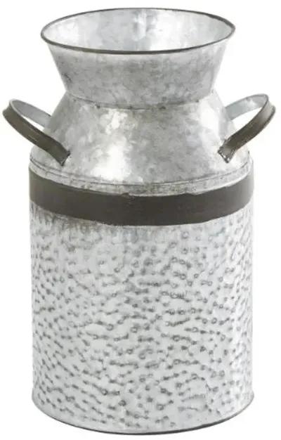 UMA Home Decor Grey Large Metal Milk Can Decorative Jar