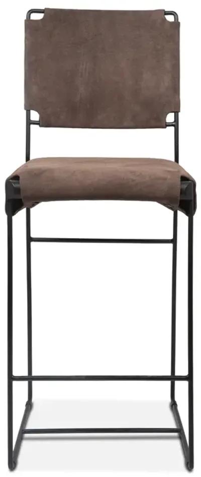 Home Trends Design New York Counter Armless Chair Asphalt Suede