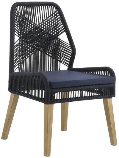 Coaster Nakia Woven Rope Dining Side Chairs Dark Navy