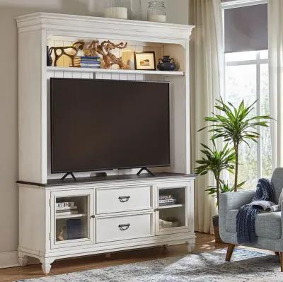 Liberty Furniture Allyson Park Charcoal/Wire Brushed White Entertainment Center