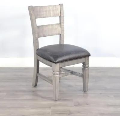 HOMESTEAD HILLS TOBACCO LEAF & ALPINE GREY LADDERBACK DINING CHAIR