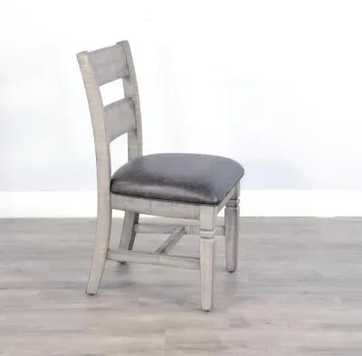 HOMESTEAD HILLS TOBACCO LEAF & ALPINE GREY LADDERBACK DINING CHAIR