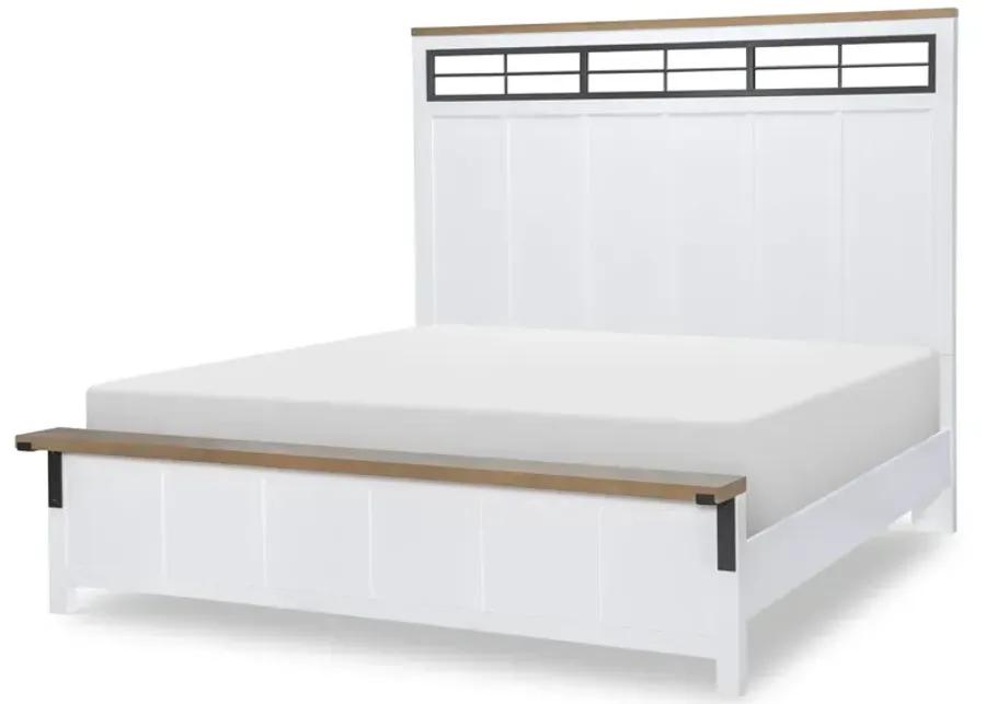 COMPLETE TWO TONE PANEL BED QUEEN - FRANKLIN