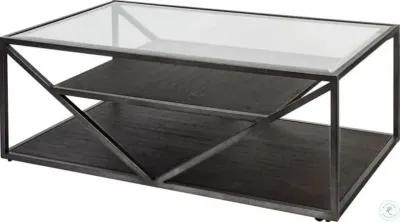 ARISTA RECTANGLE COCKTAIL TABLE - COBBLESTONE BROWN