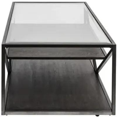 ARISTA RECTANGLE COCKTAIL TABLE - COBBLESTONE BROWN