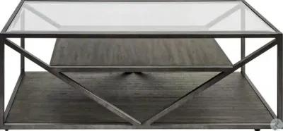 ARISTA RECTANGLE COCKTAIL TABLE - COBBLESTONE BROWN