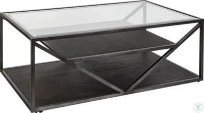 ARISTA RECTANGLE COCKTAIL TABLE - COBBLESTONE BROWN