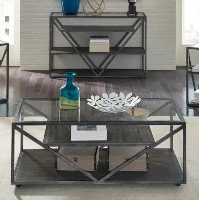 ARISTA RECTANGLE COCKTAIL TABLE - COBBLESTONE BROWN