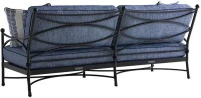 Tommy Bahama Outdoor by Lexington Pavlova Sofa in Textured Graphite/Printed Cushion