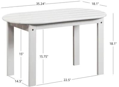 Linon Adirondack White Coffee Table