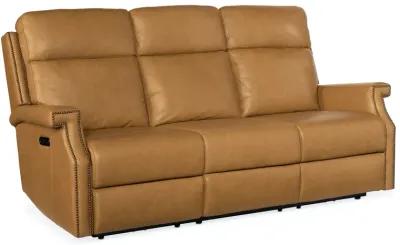 VAUGHN SHATTERED COIN ZERO GRAVITY LEATHER SOFA WITH POWER HEADREST