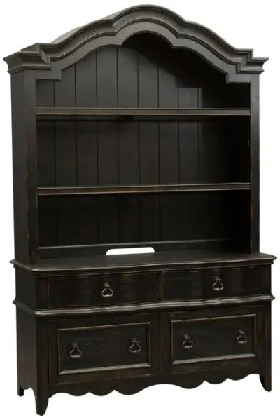 Liberty Furniture 3-Piece Black Desk & Hutch Set Chesapeake