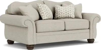 BEXLEY SILVER ROLLED ARM DRIFTWOOD LOVESEAT