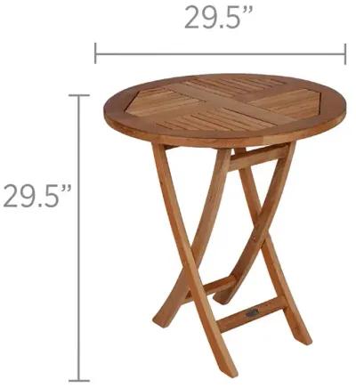 Royal Teak Medium Sailor Outdoor Round Folding Table