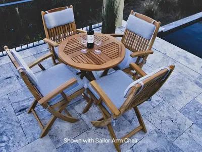 Royal Teak Medium Sailor Outdoor Round Folding Table