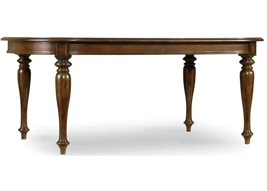 LEESBURG LEG TABLE WITH TWO 18 INCH LEAVES