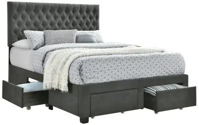 Coaster Soledad Upholstered Queen Storage Panel Bed Grey